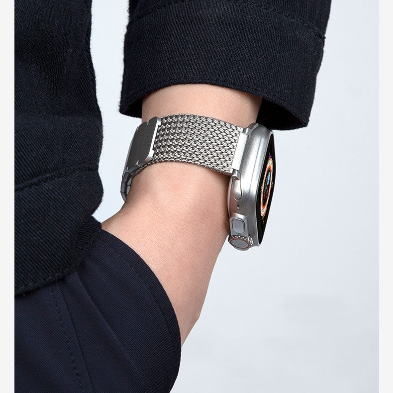 Stainless Steel Braided Magnetic Band For Apple Watch