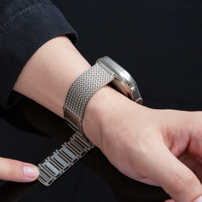 Stainless Steel Braided Magnetic Band For Apple Watch