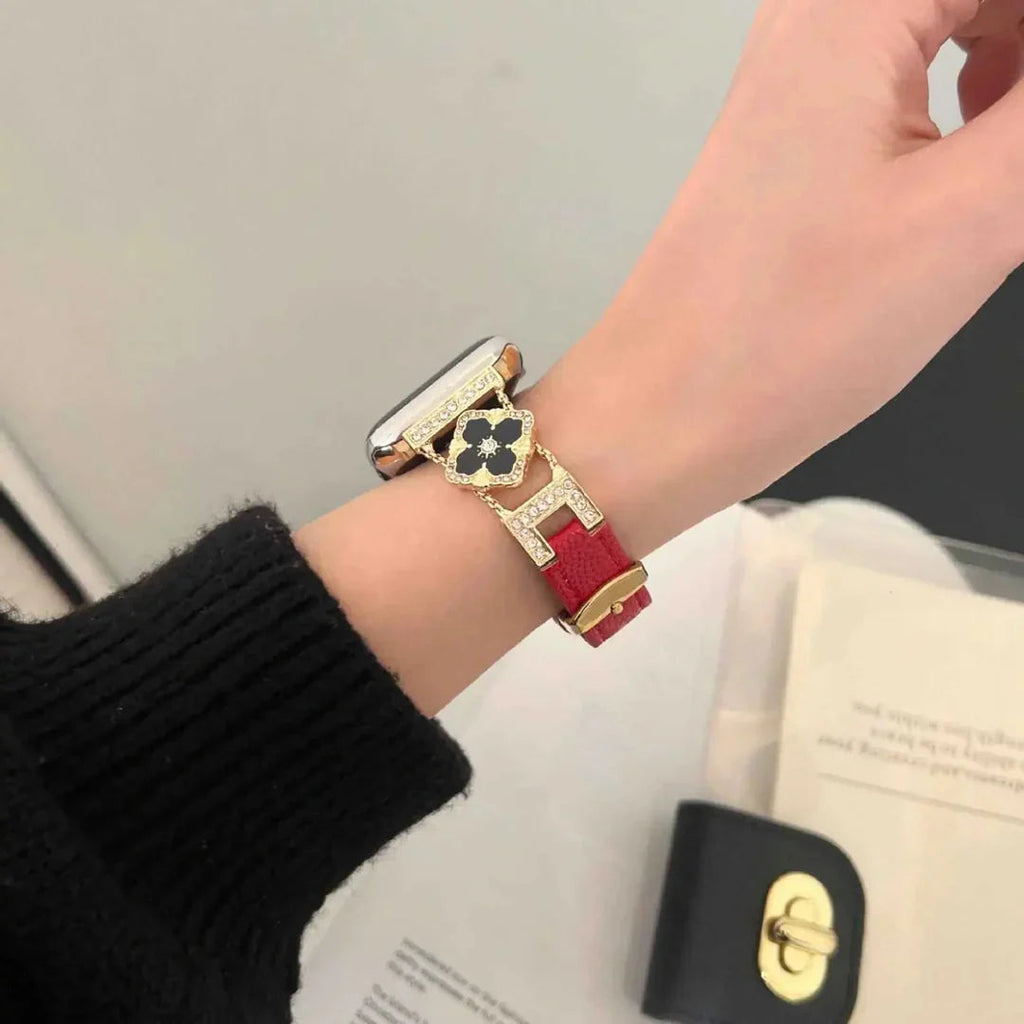 Glitter Leather Strap