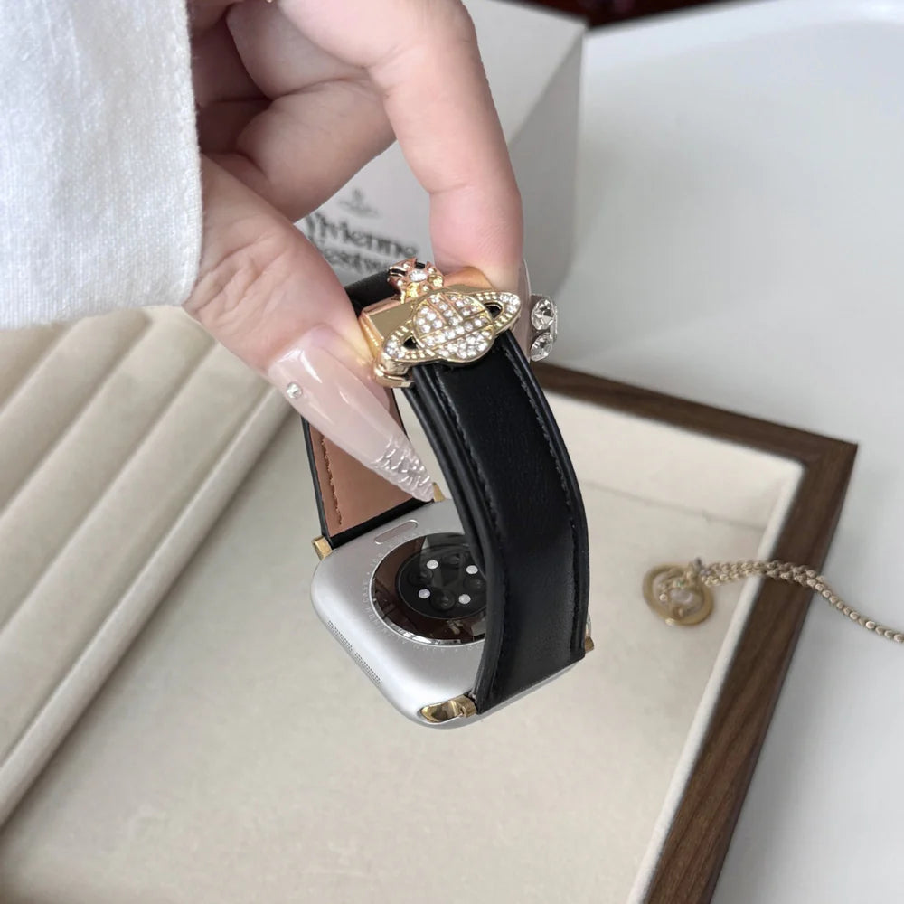 Saturn Magnetic Leather Strap